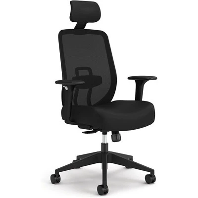 Cadeirydd Swyddfa Ergonomig gyda Headrest