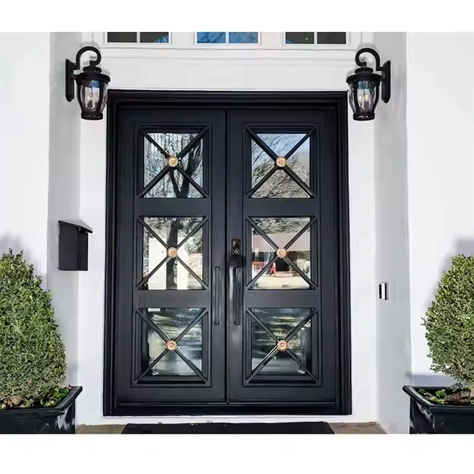Wrought Iron Steel Entry Doors